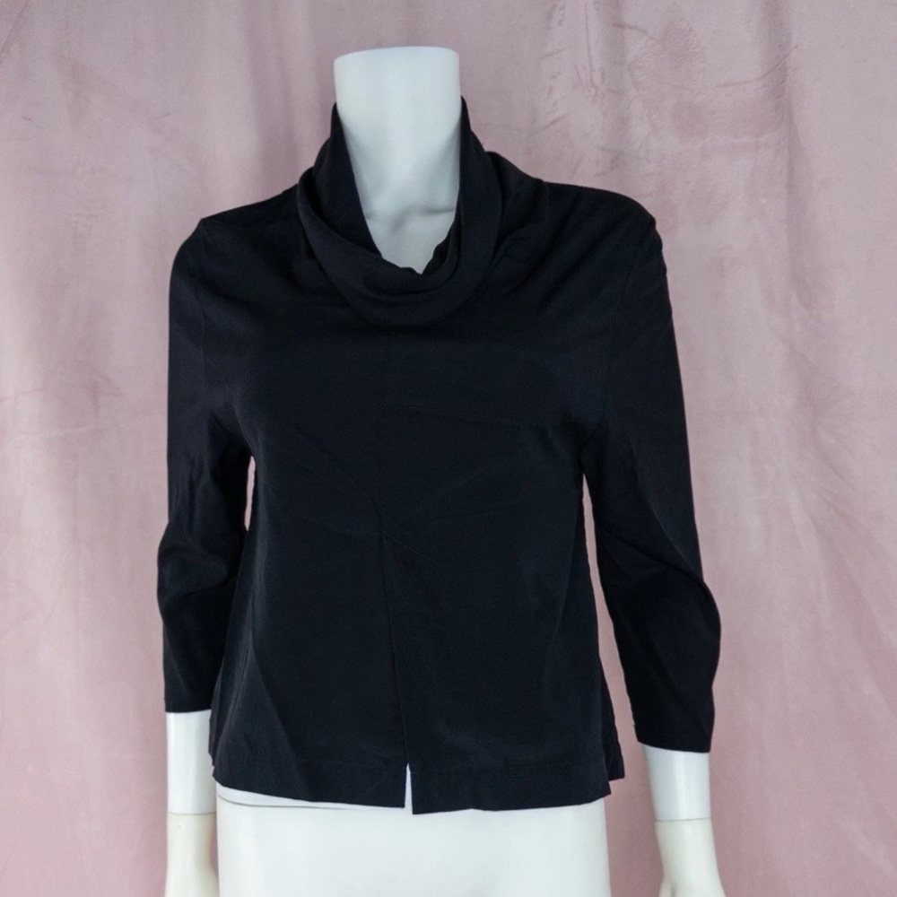 Alasdair Womens Silk Blouse Top Size Small Cowl Neck Designer
